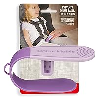 UnbuckleMe Car Seat Buckle Release Tool - Easy Opener Aid for Arthritis, Long Nails, Older Kids - Button pusher for infant, toddler, convertible 5 pt harness car seats - As Seen on Shark Tank (Purple)