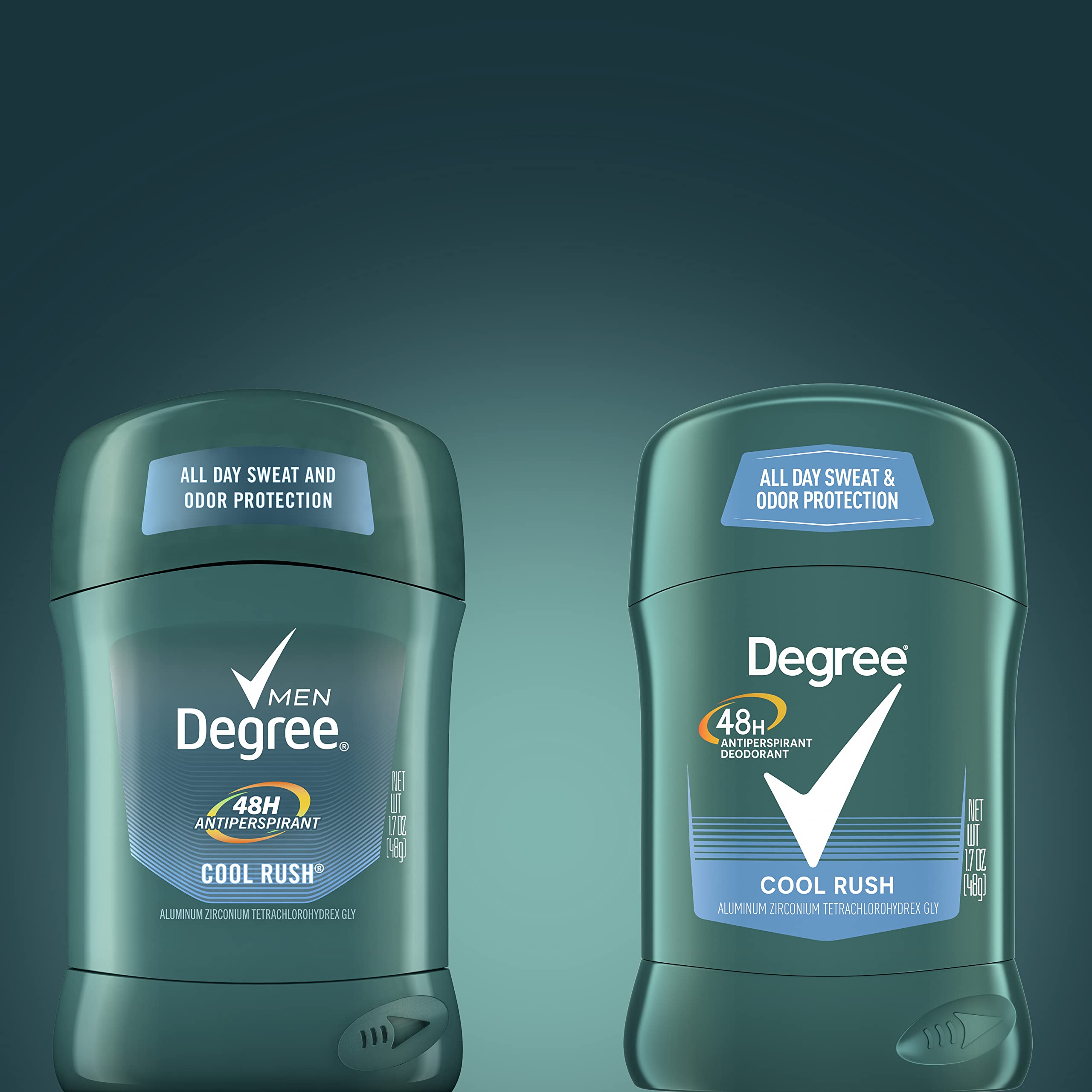 Degree Men Original Protection Antiperspirant Deodorant 48-Hour Sweat & Odor Protection Cool Rush Antiperspirant For Men 1.7 oz, Pack of 12