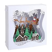 Kesoto Merry Christmas Pop Up Card 3D Holiday Greeting Card with Envelope