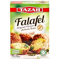 Tazah Original Falafel Mix 7oz (200g) Delicious Vegetarian & Gluten-Free Powder Mix with Authentic Recipe