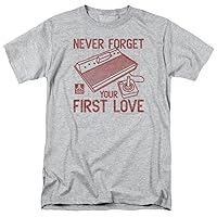 Atari Mens T-Shirt Never Forget Your First Love Heather Tee