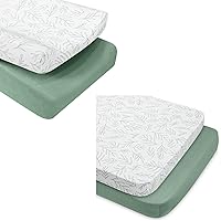 Babebay 2Pack Pack N Play Sheets and 2Pack Changing Pad Cover Bundle