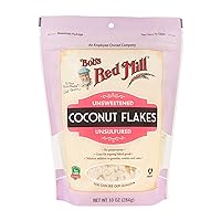 Bob's Red Mill Unsweetened Coconut Flakes - 10 Ounce (Pack of 1), Unsulfured, Fair Trade Certified, Non GMO, Vegan, Kosher, Paleo, Keto Friendly