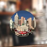 Las Vegas Landscape Stickers 50 Pcs City Scene Vinyl Sticker Decal Vacation Momento City Scenery Waterproof Personalized Round Labels Decals Stickers for Water Bottles Laptop Phone 2inch