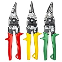 Crescent WISS MetalMaster Aviation Snip Set - Compound Action 3 Pack – Left, Right and Center Cut