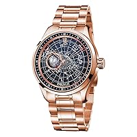 Luxury Brand Stainless Steel Automatic Mechanical Watch for Men Luminous Earth Star Watch Waterproof GC-SW