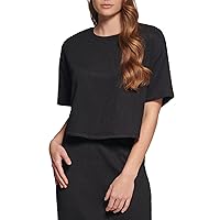 Calvin Klein Women's Roll Sleeve Tunic Blouse (Regular and Plus Sizes)