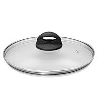 Durable Cooking Pot Lid - See-Through Tempered Glass Lids, Fits 7.9'' -inches Pot and Oven Safe, Dishwasher Safe, Works with Model: NCCW12S - NutriChef PRTNCCW12CPCOVER