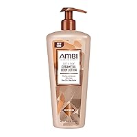 Ambi Soft & Even Creamy Oil Body Lotion | Dry Skin Relief | Fast-Absorbing | No Greasy After Feel | 12 Ounce