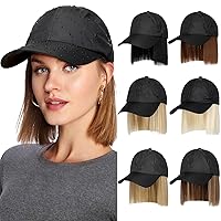 Quick Dry Hat with Hair Extensions Hat Wig Lightweight Waterproof Baseball Cap Attached 11