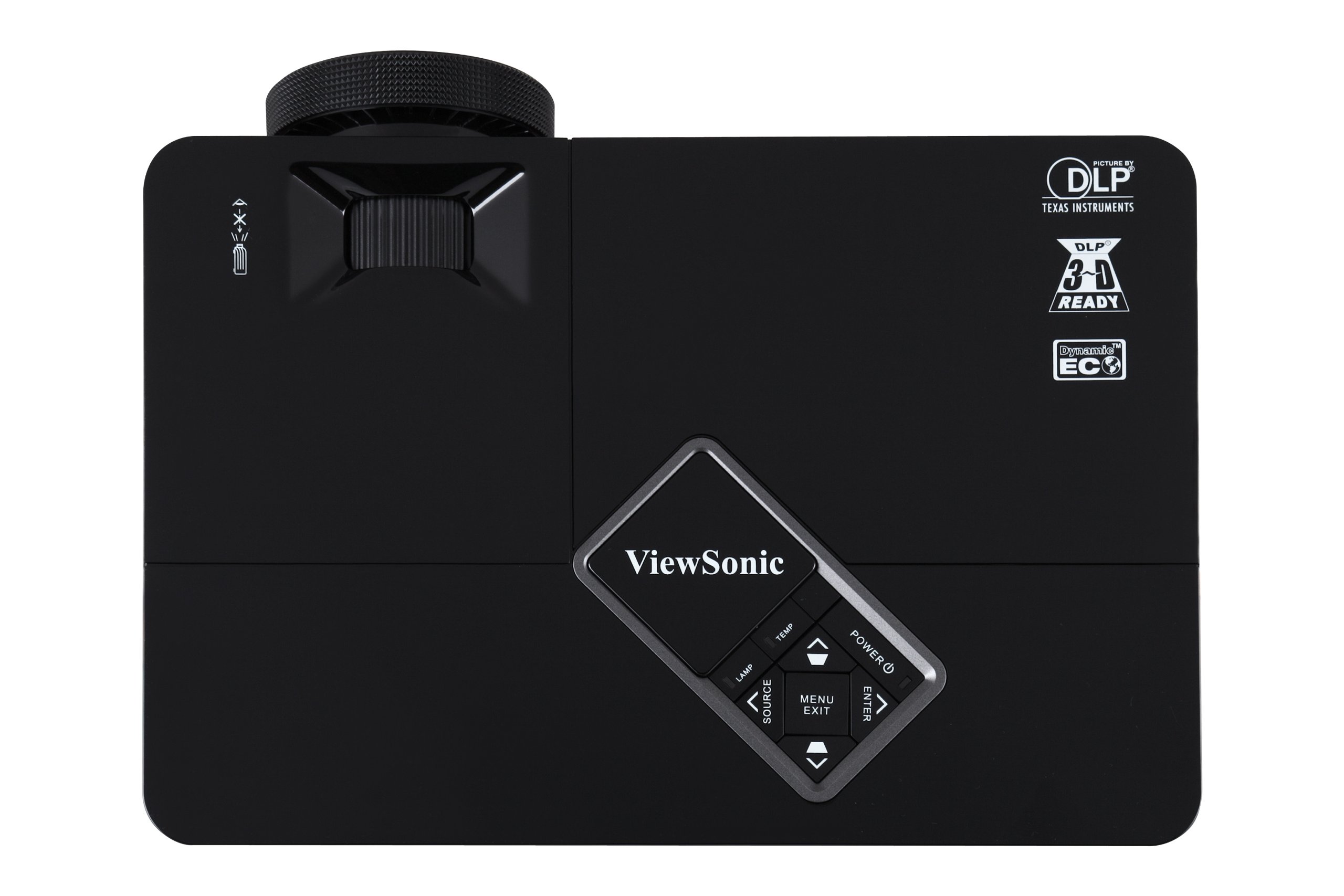 ViewSonic PJD5232 XGA DLP Projector, 2800 ANSI Lumens, PC 3D-Ready/120Hz, Black