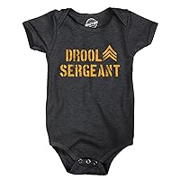 Crazy Dog T-Shirts Drool Sergeant Baby Bodysuit Funny Military Army Sarcastic Infant Jumper