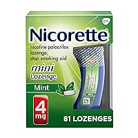 Nicorette 4 mg Mini Nicotine Lozenges to Quit Smoking - Mint Flavored Stop Smoking Aid, 81 Count