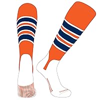 OTC Baseball Softball Stirrup Socks (C, 5in) Orange, White, Navy