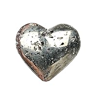 Golden Pyrite Heart, Large Polished Fool's Gold Heart, Crystal Heart, Polished Pyrite