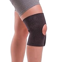 BraceAbility Nonslip Knee Support | Comfortable No-Sweat Womens and Mens Knee Wrap Brace for Sore Knees, Sprains, Arthritis Joint Pain Relief while Walking, Working Out, Sitting & Standing (Small)