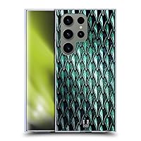 Head Case Designs Green Metallic Dragon Scales Soft Gel Case Compatible with Samsung Galaxy S24 Ultra 5G