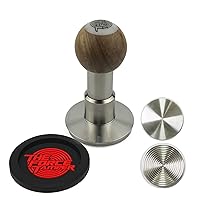 The Force Tamper-Espresso Coffee Tamper Coffee Press Tool Food Grade Stainless Steel Base Extend Set (Ball, 58.35mm)