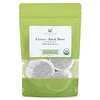 Pure and Organic Biokoma Cistus - Rock Rose (Cistus incanus) Dried Leaves Tea 40 Bags 2oz In Resealable Moisture Proof Pouch