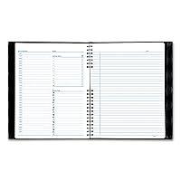 NotePro Undated Daily Planner, Black, 200 Pages,10 3/4 x 8-1/2 Inches
