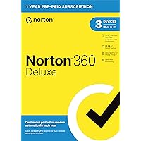 Norton 360 Deluxe 2024, Antivirus software for 3 Devices with Auto Renewal - Includes VPN, PC Cloud Backup & Dark Web Monitoring [Key Card] Norton 360 Deluxe 2024, Antivirus software for 3 Devices with Auto Renewal - Includes VPN, PC Cloud Backup & Dark Web Monitoring [Key Card] Mailed Product Key Emailed Product Key