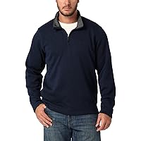 Wrangler Authentics mens Long Sleeve Fleece Quarter-Zip Sweater