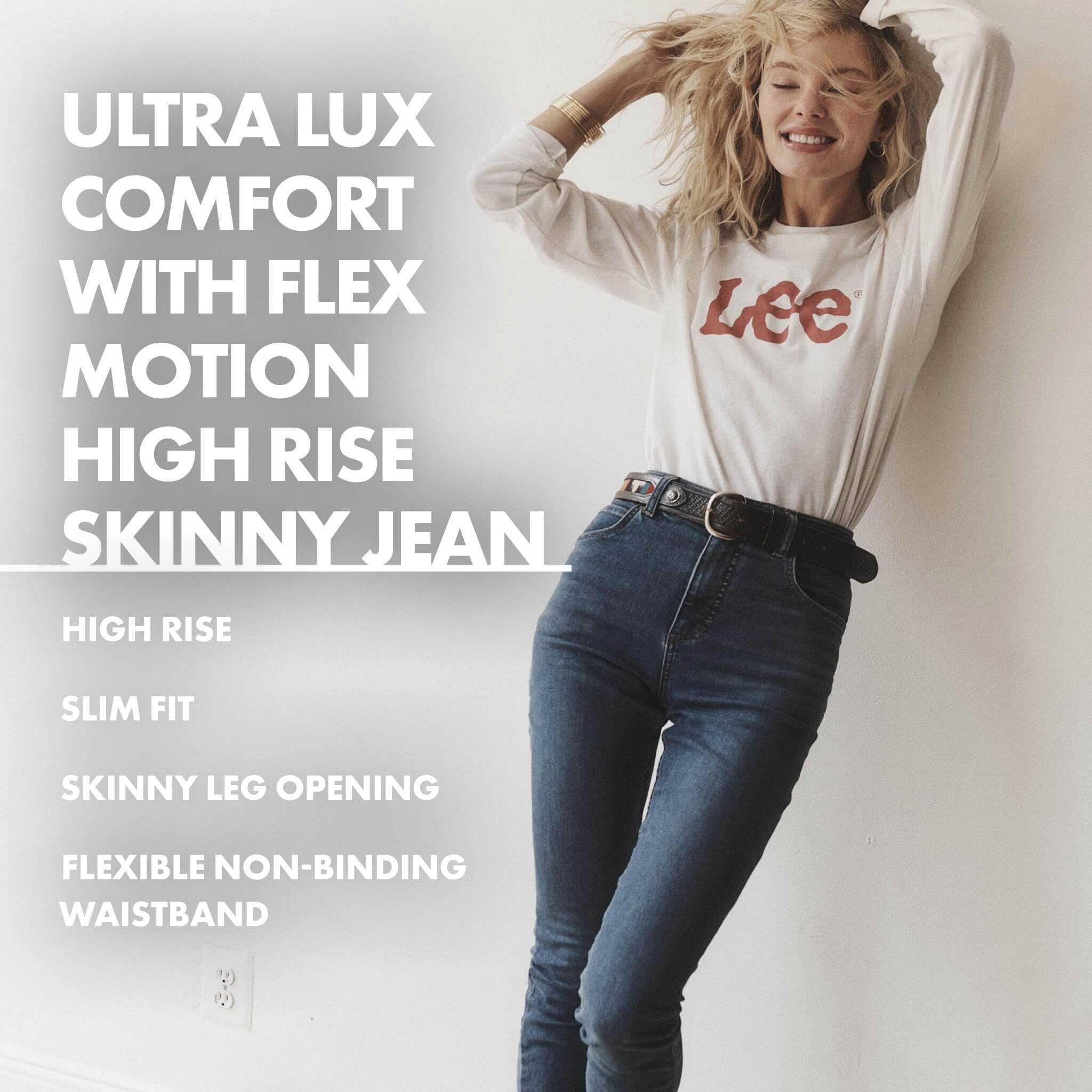 Lee Women's Ultra Lux Comfort with Flex Motion High Rise Skinny Jean
