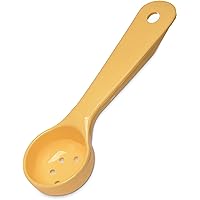 Carlisle FoodService Products 492304 Perforated Short Handle Portion Control Spoon, 1 oz, Yellow