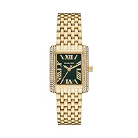 Michael Kors Emery Women's Watch, Rectangular Stainless Steel Watch for Women with Steel or Leather Band