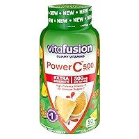 Vitafusion Chewable Calcium & Vitamin C Gummy Vitamins, Fruit Flavored, 100 Count & Tropical Citrus Flavored, 92 Count