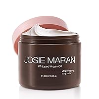 Josie Maran Whipped Argan Oil Body Butter (13.5oz) - Nourishing Body Cream - Quick-Absorbing Moisturizer - Organic Argan Oil from Morocco