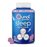 Qunol Sleep Gummies for Adults,3-in-1 Melatonin Gummies, Sleep Aid Featuring Melatonin 5mg, Ashwagandha and L-Theanine, FallAsleep Faster and Stay Asleep Longer to Wake Up Refreshed, 90 Ct (Pack of 1)