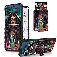 for Samsung A23 5G 2022 Case with Kickstand - Dual Layer Hard PC Soft TPU Wallet Cover with Card Holder Rugged Shockproof Protection Case for Samsung Galaxy A23 5G 6.6