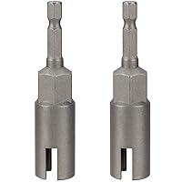 PAGOW Wing Nut Driver, Deep Power Slot Wing Nuts Drill Bit Socket Wrenches Tools Set for Panel Nuts, Screws Eye, C Hook Bolt, 1/4'' Hex Shank, 2 Pack