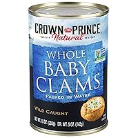 Natural Whole Baby Clams in Water, 10-Ounce Cans (Pack of 12)