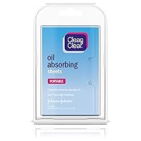 Clean & Clear Oil Absorbing Facial Sheets, Portable Blotting Papers for Face and Nose, Blotting Sheets for Oily Skin to Instantly Remove Excess Oil and Shine, Absorbing Blotting Papers, 50 ct