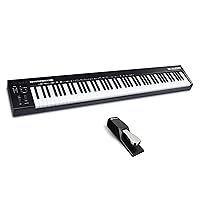 M-Audio Keystation + Sustain Pedal Bundle - Keystation 88 MKIII MIDI Keyboard Controller with 88 Semi-Weighted Keys + SP-2 Universal Sustain Pedal