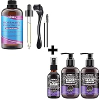 Black Rice Water Shampoo and Conditioner Set,Rosemary Essential Oil Kit Bundle