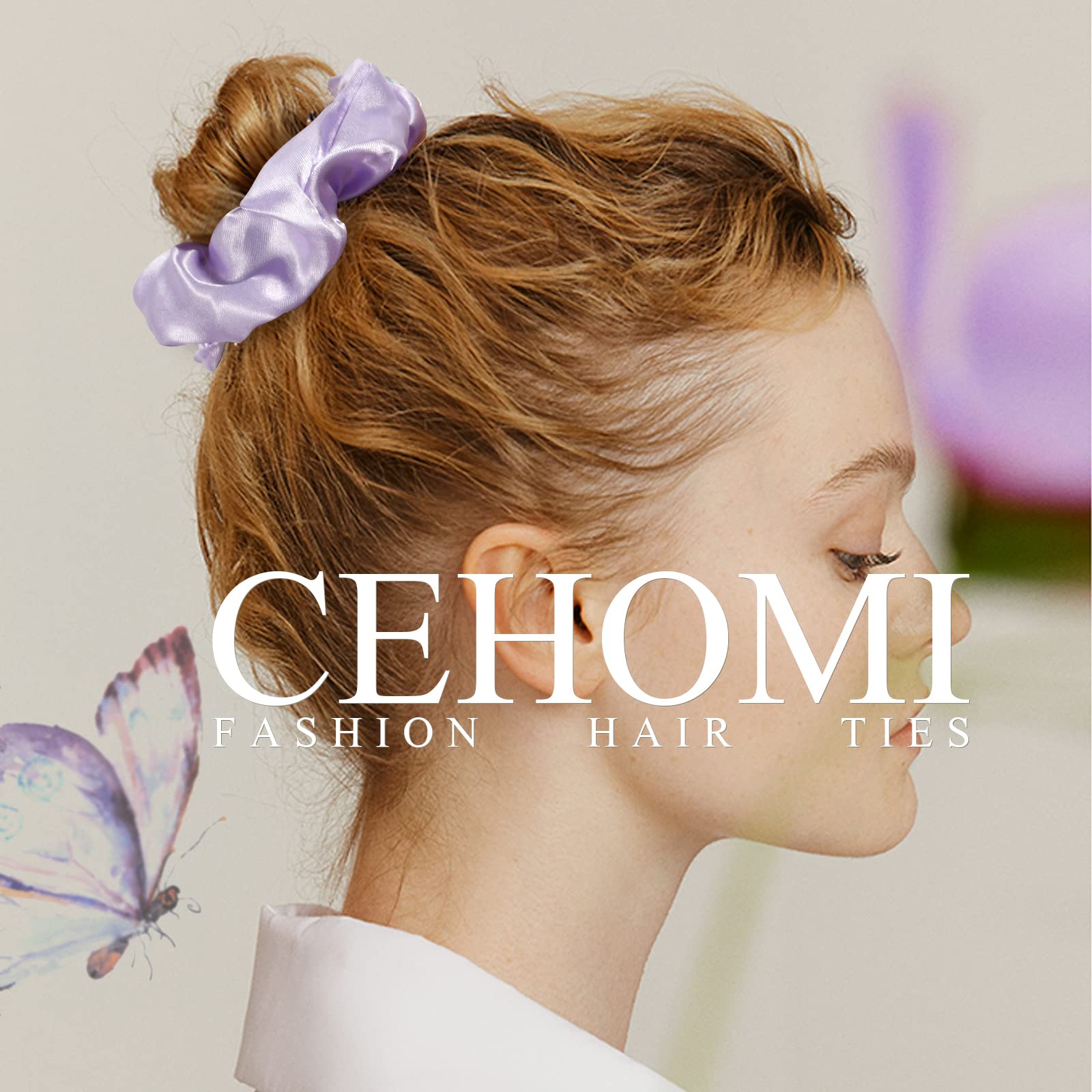 Cehomi 65 Pcs Velvet Hair Scrunchies Hair Bands for Women or Girls,Elastic Soft Ponytail Holder Hair Ties for Birthday, Party, Thanksgiving, Christmas