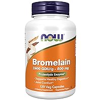 Supplements, Bromelain (Natural Proteolytic Enzyme) 2,400 GDU/g - 500 mg, Natural Proteolytic Enzyme*, 120 Veg Capsules