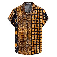 VATPAVE Mens Casual Short Sleeve Button Down Shirts Regular Fit Hawaiian Summer Shirts