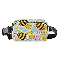 Honey Bees Fanny Packs for Women Men Everywhere Belt Bag Fanny Pack Crossbody Bags for Women Fashion Waist Packs with Adjustable Strap Sling Bag for Travel Sports Outdoors Cycling