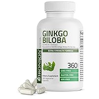 Ginkgo Biloba Extra Supports Brain Function & Memory Support, 360 Vegetarian Capsules
