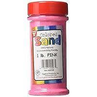 Products Colored Play Sand - Assorted Colorful Craft Art Bucket O' Sand, Pink, 1 lb