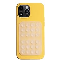 MAX Silicone Suction Phone Case Adhesive Mount - Hands-Free, Strong Grip Holder for Selfies and Videos - Durable, Easy to Use - iPhone and Android Compatible - 2.6″ x 3.9″, Transparent