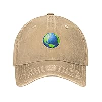 Happy Earth Day Blue Eco Environment Favors Cowboy Baseball Cap Dad Hat Unisex Adjustable Upf50+ Golf Gym