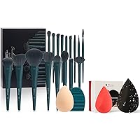 DUcare Makeup Brushes Set 17 Pcs with Brush Cleaning Mat and Makeup Sponge