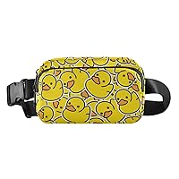 Rubber Duck Fanny Packs for Women Men Everywhere Belt Bag Fanny Pack Crossbody Bags for Women Fashion Waist Packs with Adjustable Strap Sling Bag for Travel Sports Outdoors Cycling