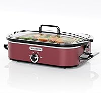 [NEW] MAGNIFIQUE 4-Quart Slow Cooker with Casserole Manual Warm Setting - Perfect Kitchen Small Appliance for Family Dinners, Dishwasher Safe Crock