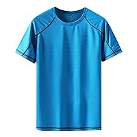 Men's Big and Tall Basic Athletic Tees Short Sleeve Moisture Wicking T-Shirts Quick Dry Crewneck Fishing Running Tops M-4XL